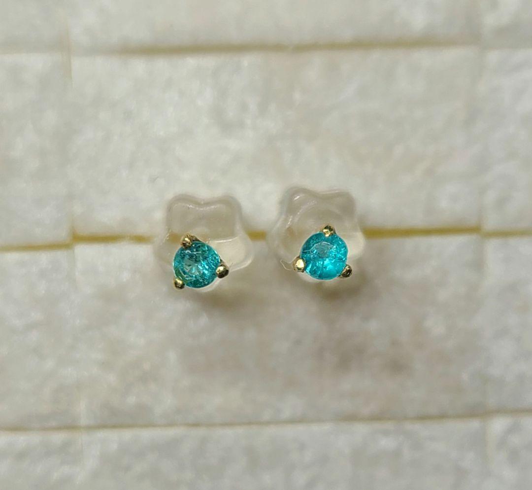 りんご★ブラジルバターリャパライバトルマリン★ピアスオーダー