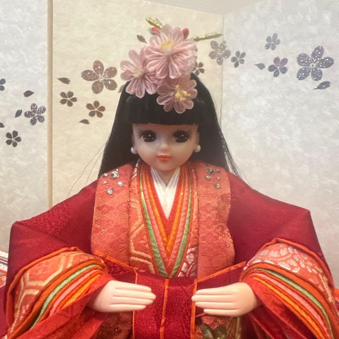 【定価20万円】リカちゃん雛人形 木製道具付 高級雛飾りスワロフスキー ひな祭り