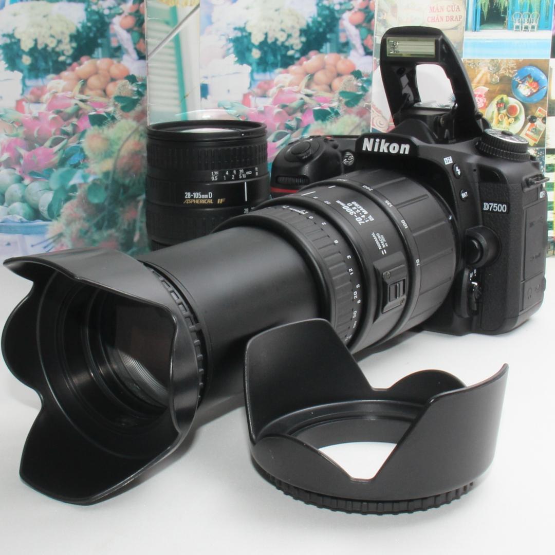 ❤️予備バッテリー&新品カメラバッグ付❤️Nikon D7500 ダブルズーム