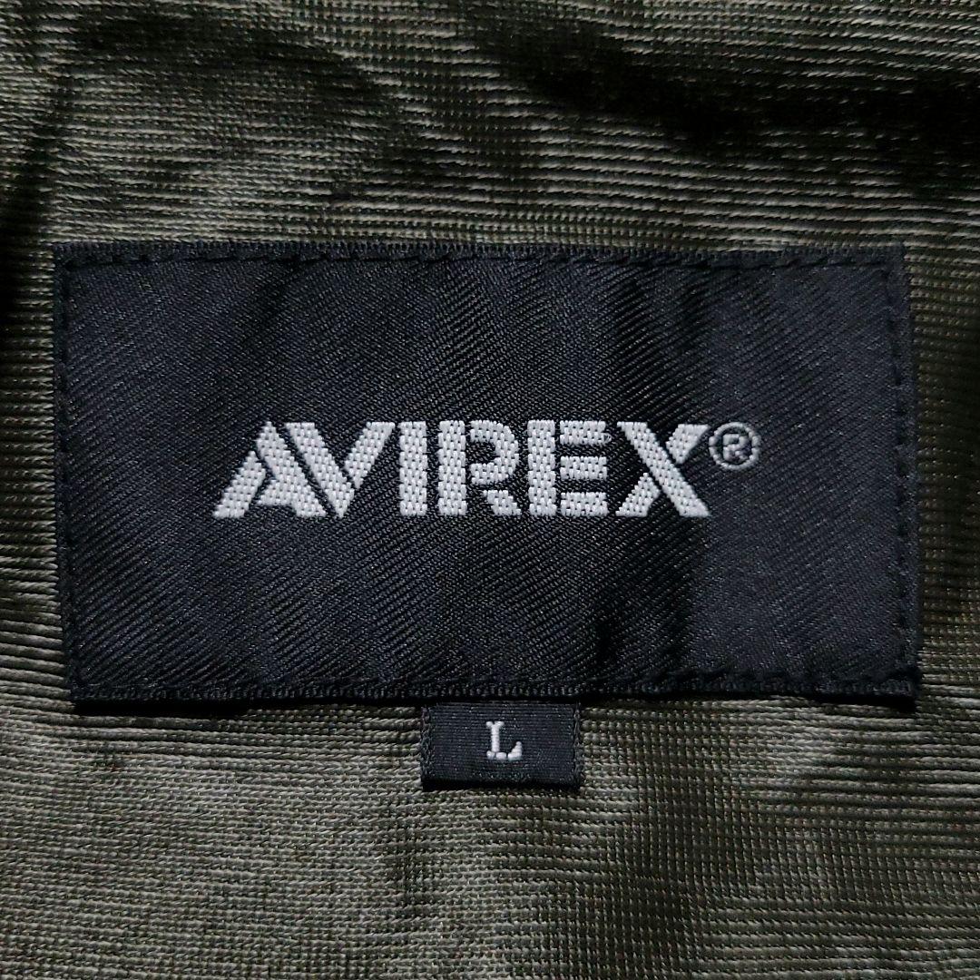 【極美品】AVIREX　アーミーメカニックジャケット レザージャケット 羊革 黒