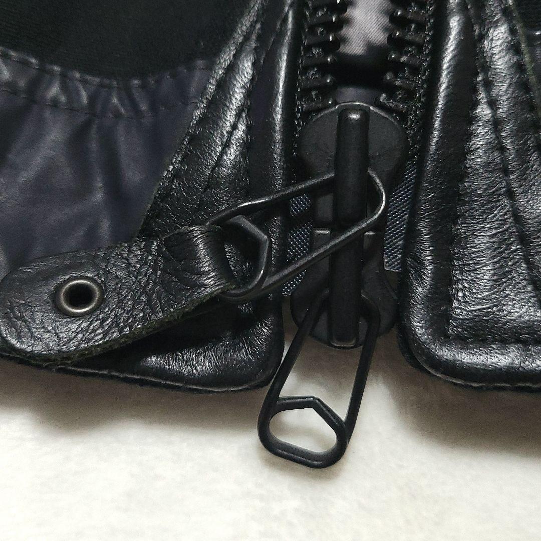 【極美品】AVIREX　アーミーメカニックジャケット レザージャケット 羊革 黒