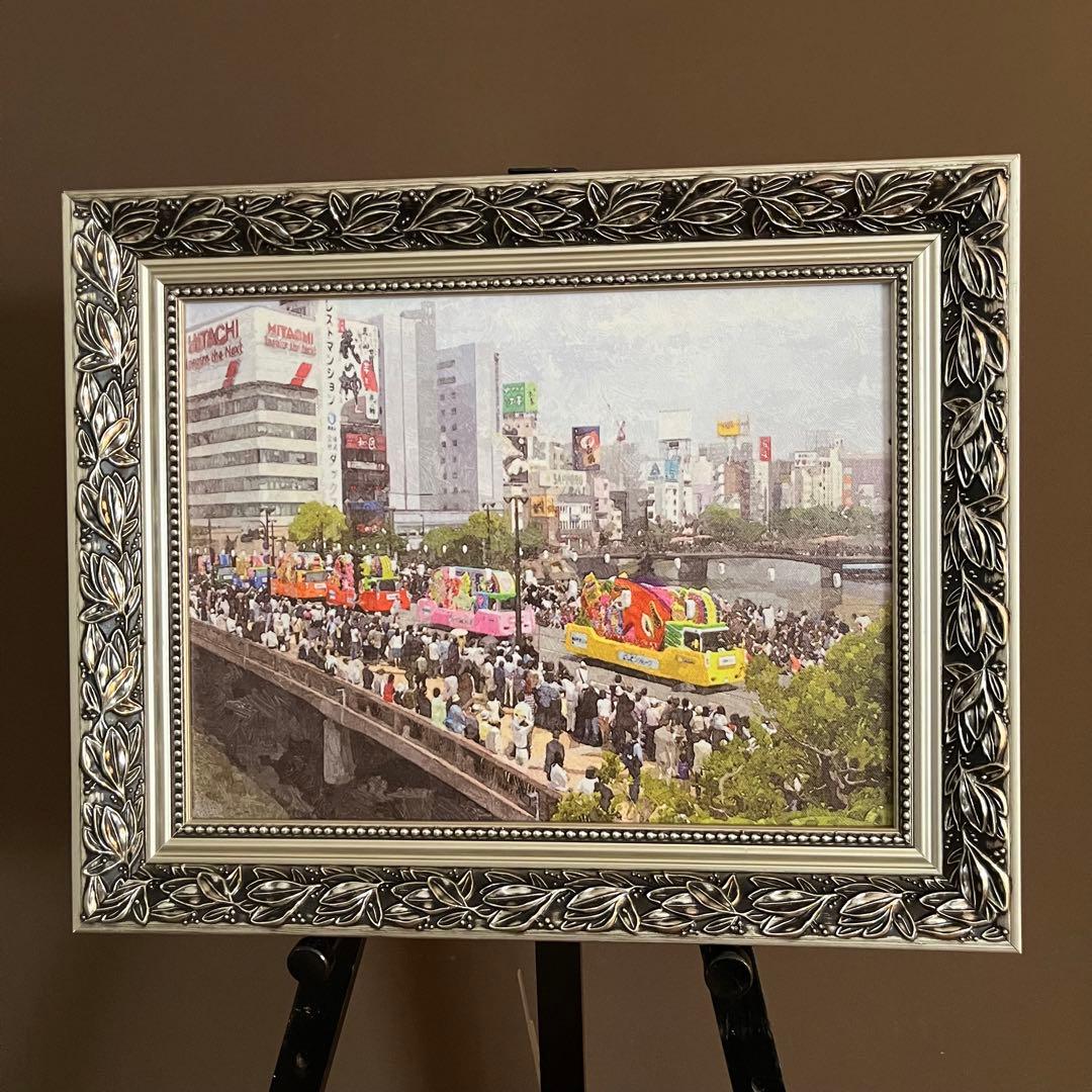 キャンバス プリントアート 博多どんたく インテリア 額付き 絵画