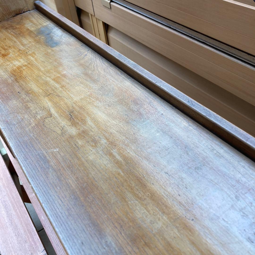 昭和レトロ　本棚　楔棚　木製　くさび