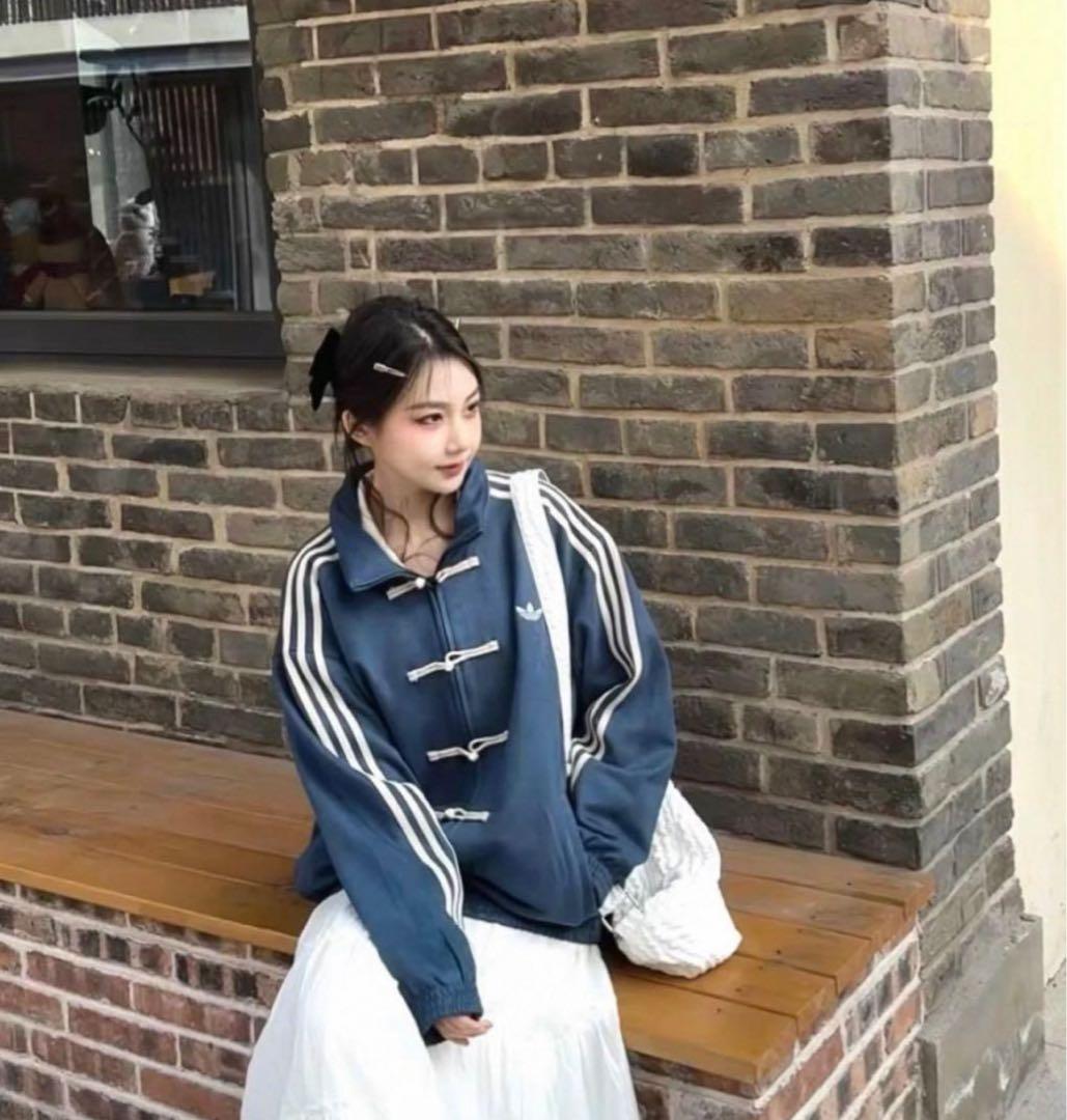 きょー ！adidas ブルー ジャケットXL