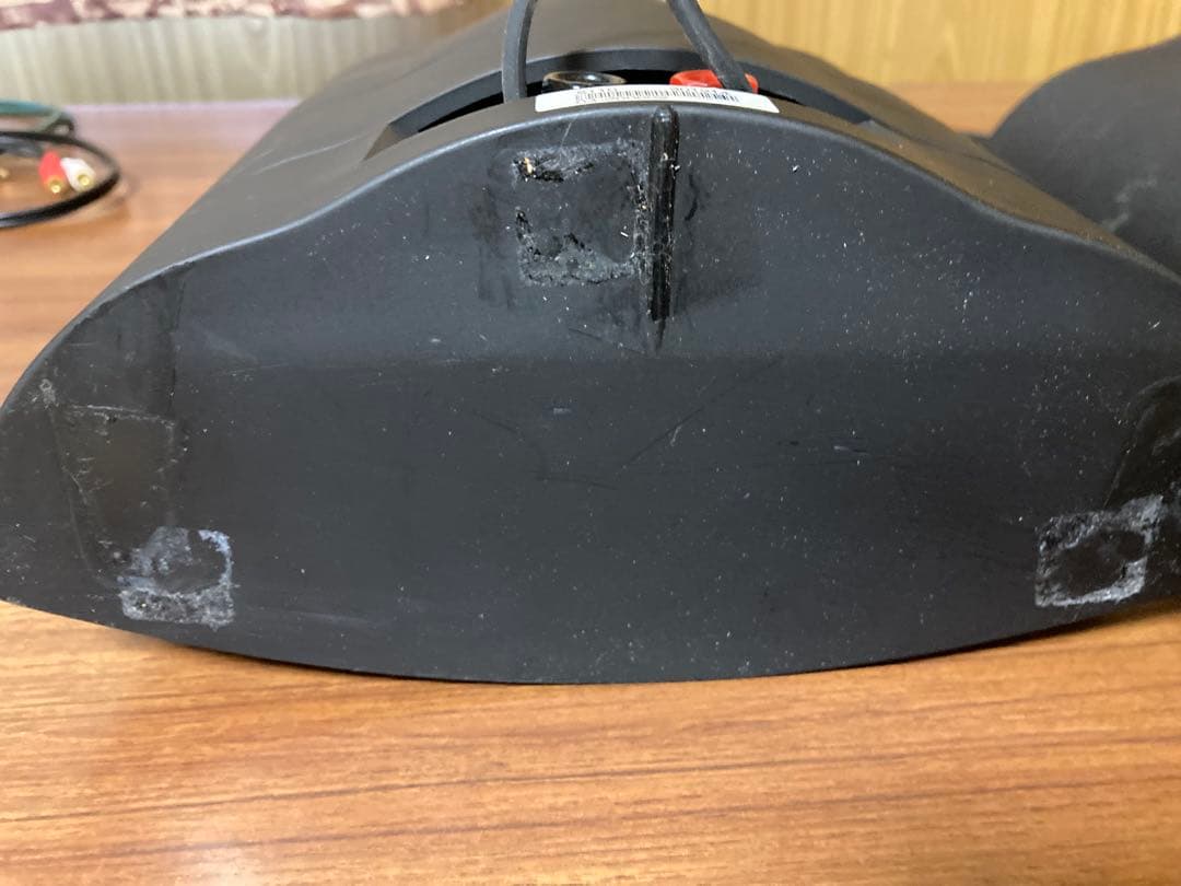 カーブ型ブラックスピーカー2台セット