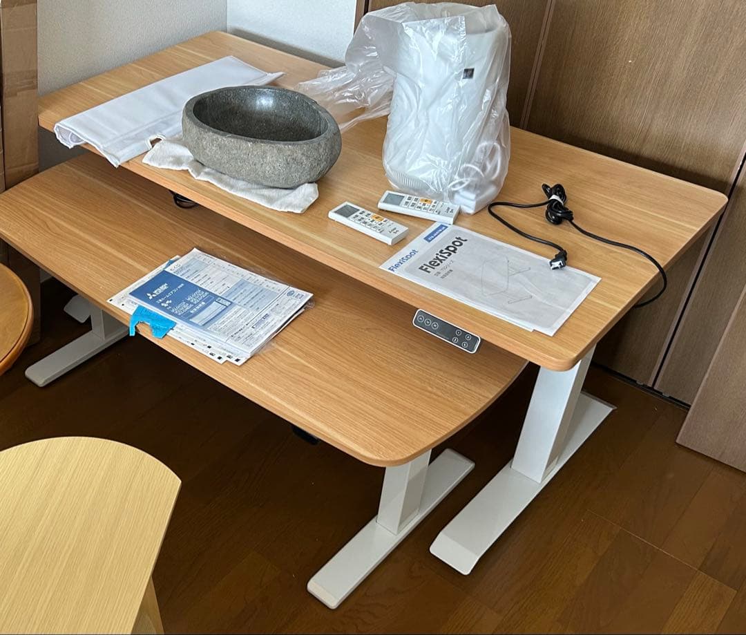 ●FlexiSpot E7 フレキシスポット高さ調整可能パソコンデスク140cm