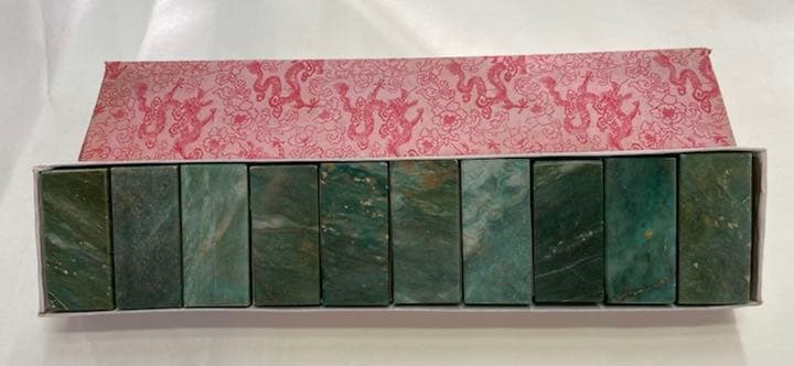 【希少】広東緑2.3cm角 篆刻用印材10本セット