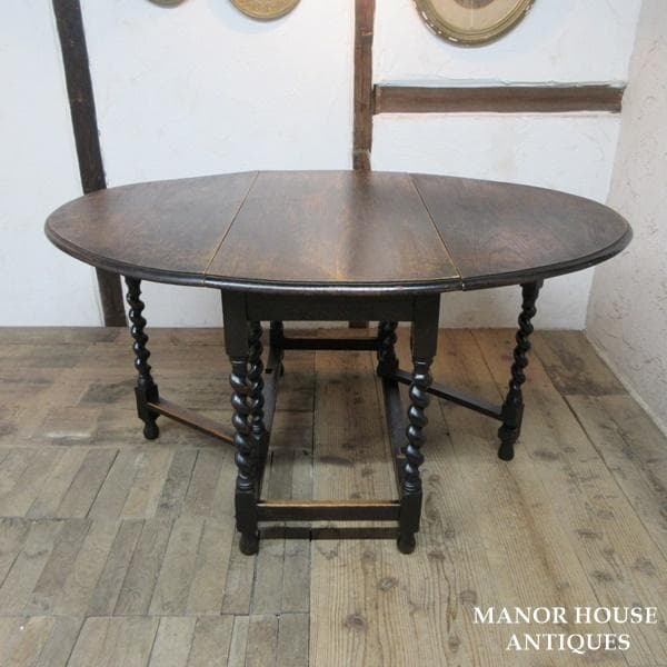 イギリス アンティーク 家具 ゲートレッグテーブル ツイスト 英国 6127e