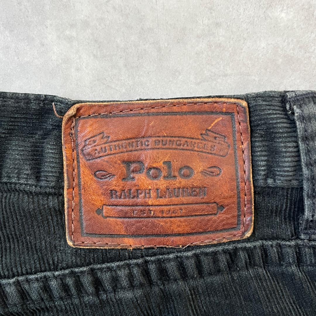 ポロバイ ラルフローレン W34 ポロチノ コーデュロイ 古着 黒 17808