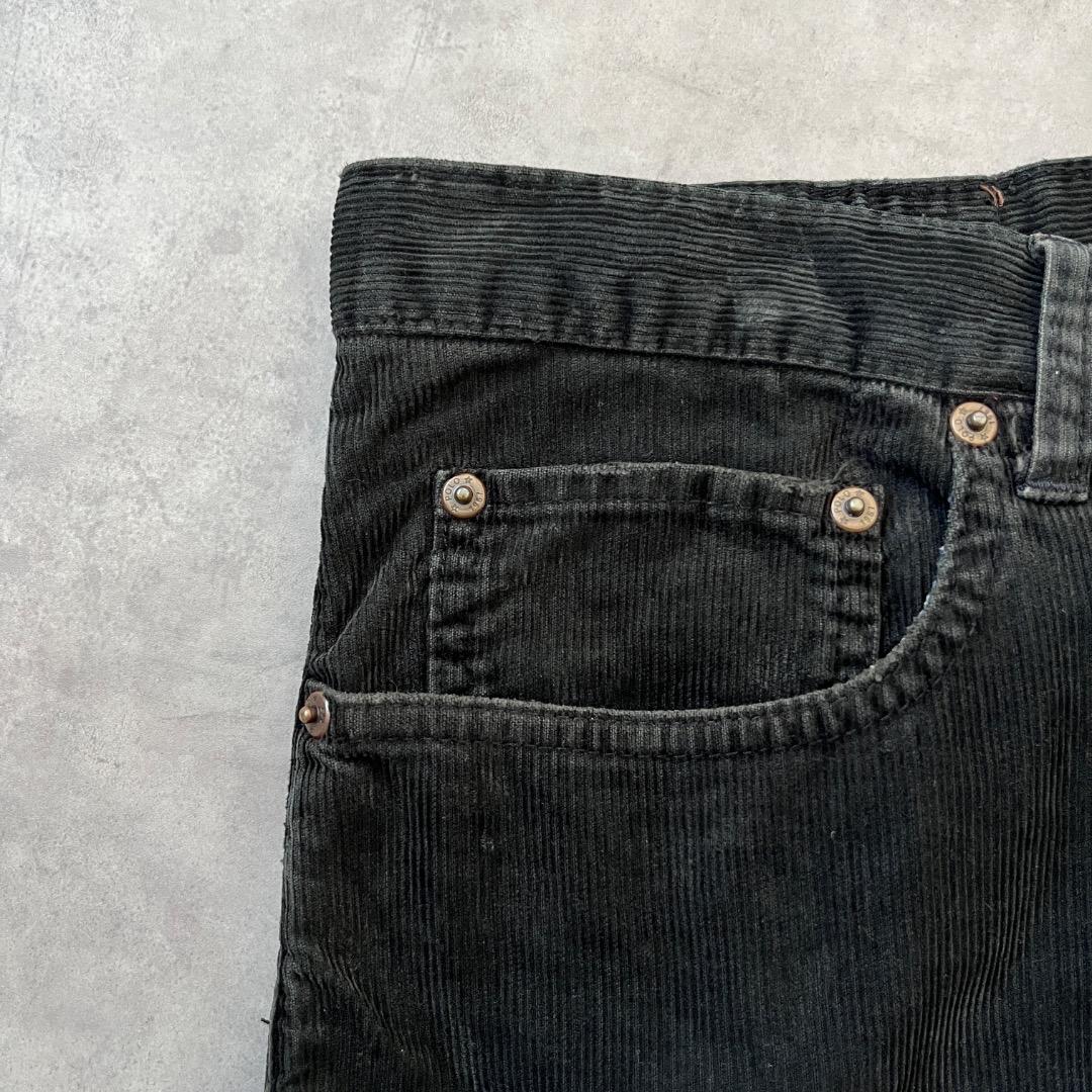 ポロバイ ラルフローレン W34 ポロチノ コーデュロイ 古着 黒 17808