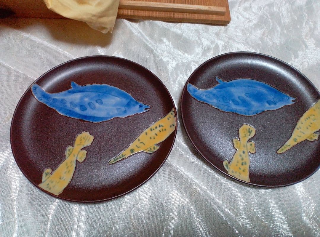 九谷吸坂窯　魚之銘々皿5枚組