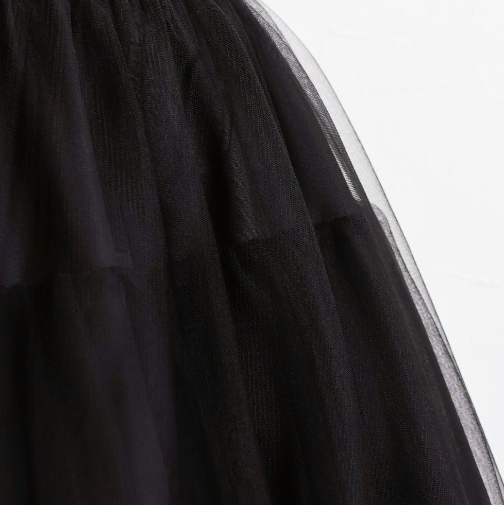 ジョリーミニョン　ギャザー切り替えチュールスカート