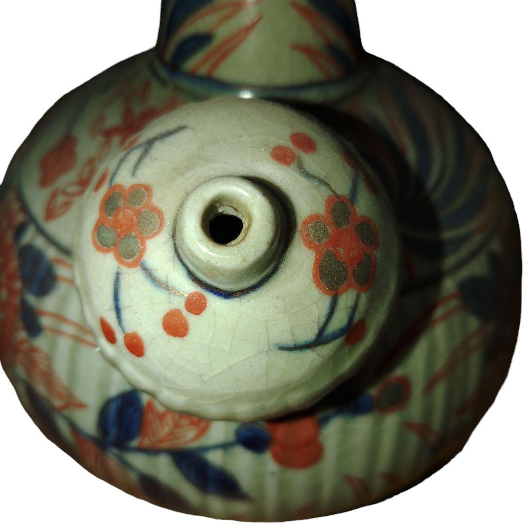 草花文ケンディ水注　アンティーク