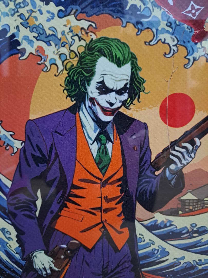 DEATH NYC ポスター　バットマン　JOKER ジョーカー　葛飾北斎　額