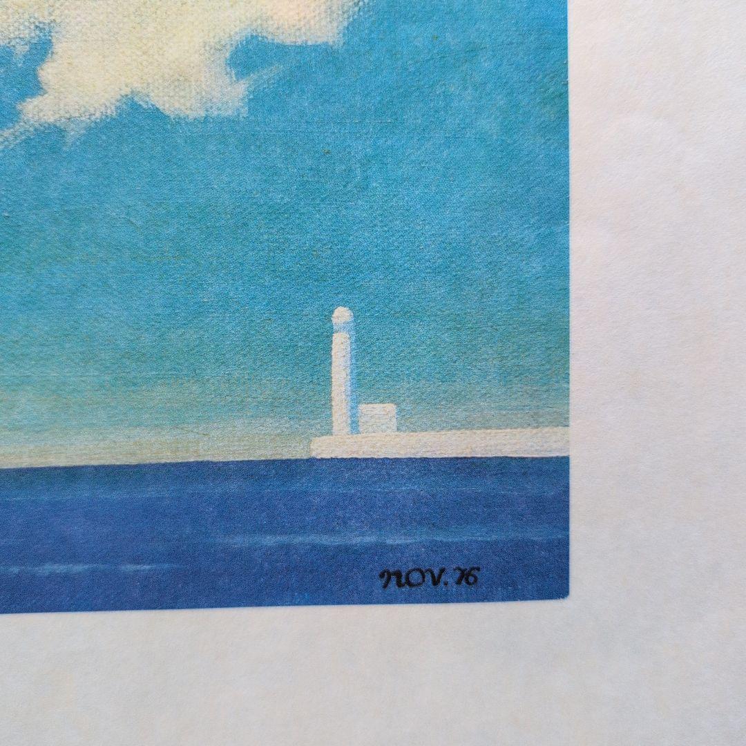 矢吹申彦　オリジナルリトグラフ『飛び込むひと』 限定300部 サイン入り　額無し