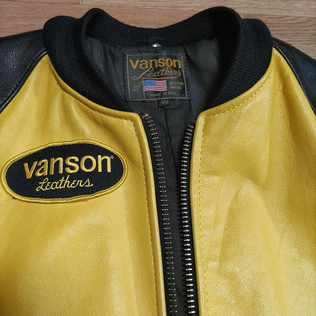 【40サイズ】Vanson TJV レザジャケット　スタジャン