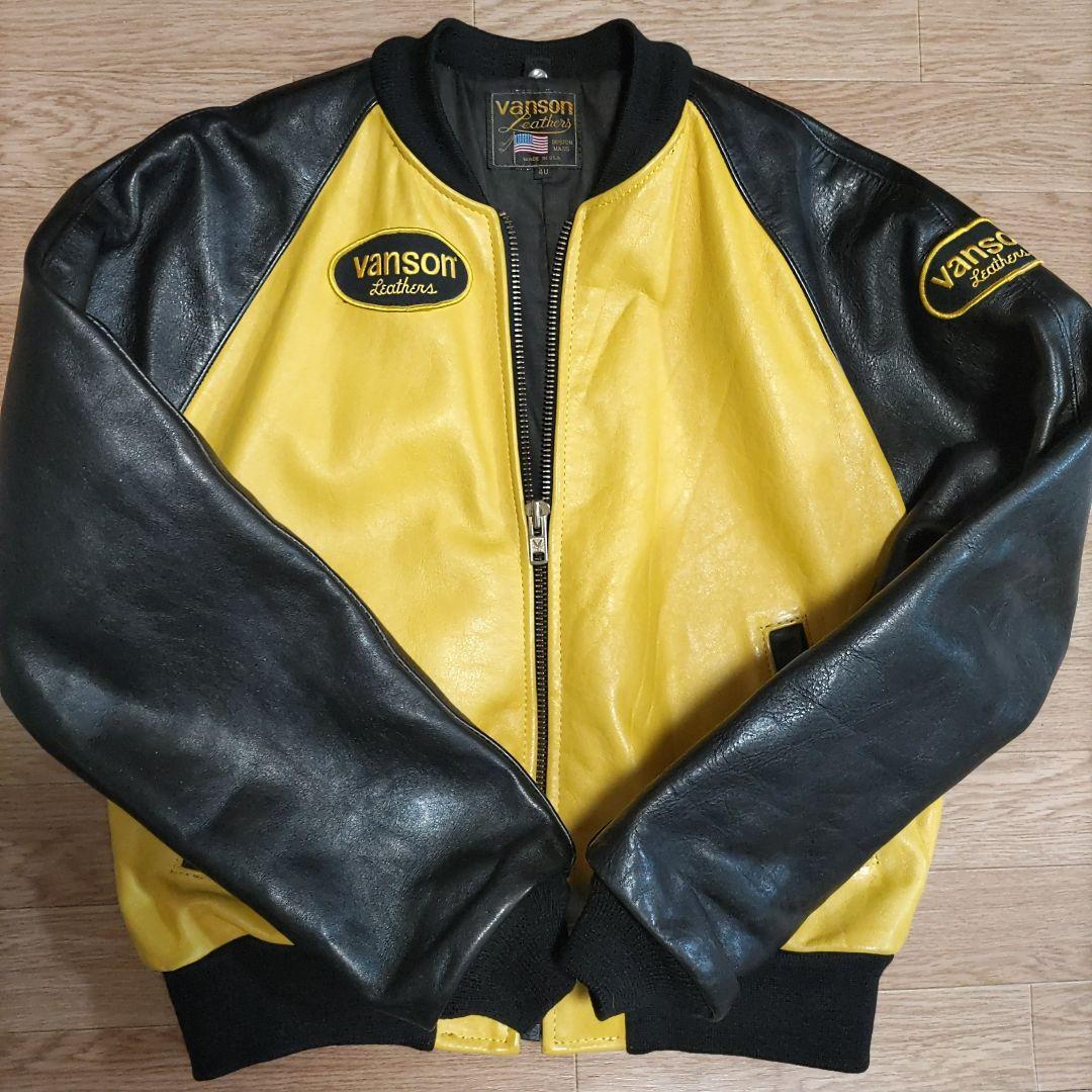 【40サイズ】Vanson TJV レザジャケット　スタジャン