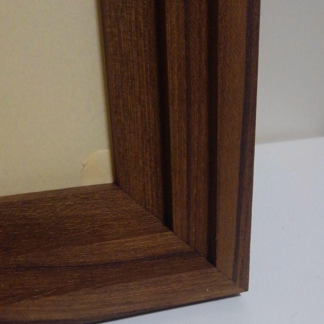 階段型面取り　B3 チーク無垢材　額縁　アクリル ポスターフレーム