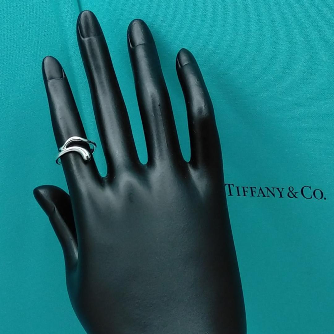 ●SALE●【ティファニー】ティアドロップ　ウェーブ　リング　８号　2309