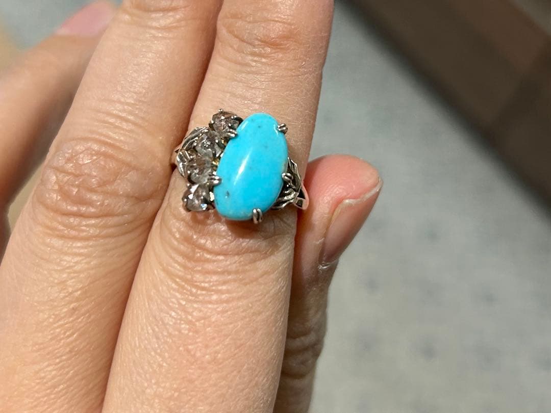 商*子様 agete ターコイズ ホワイトトパーズ　リング　11号