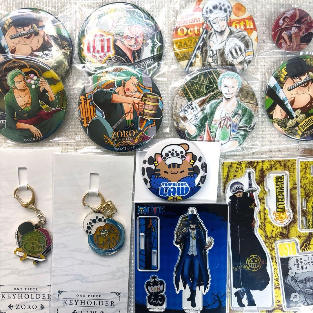 ONE PIECE 輩缶バッジ　 トラファルガーローアクリルスタンド　纏め売り