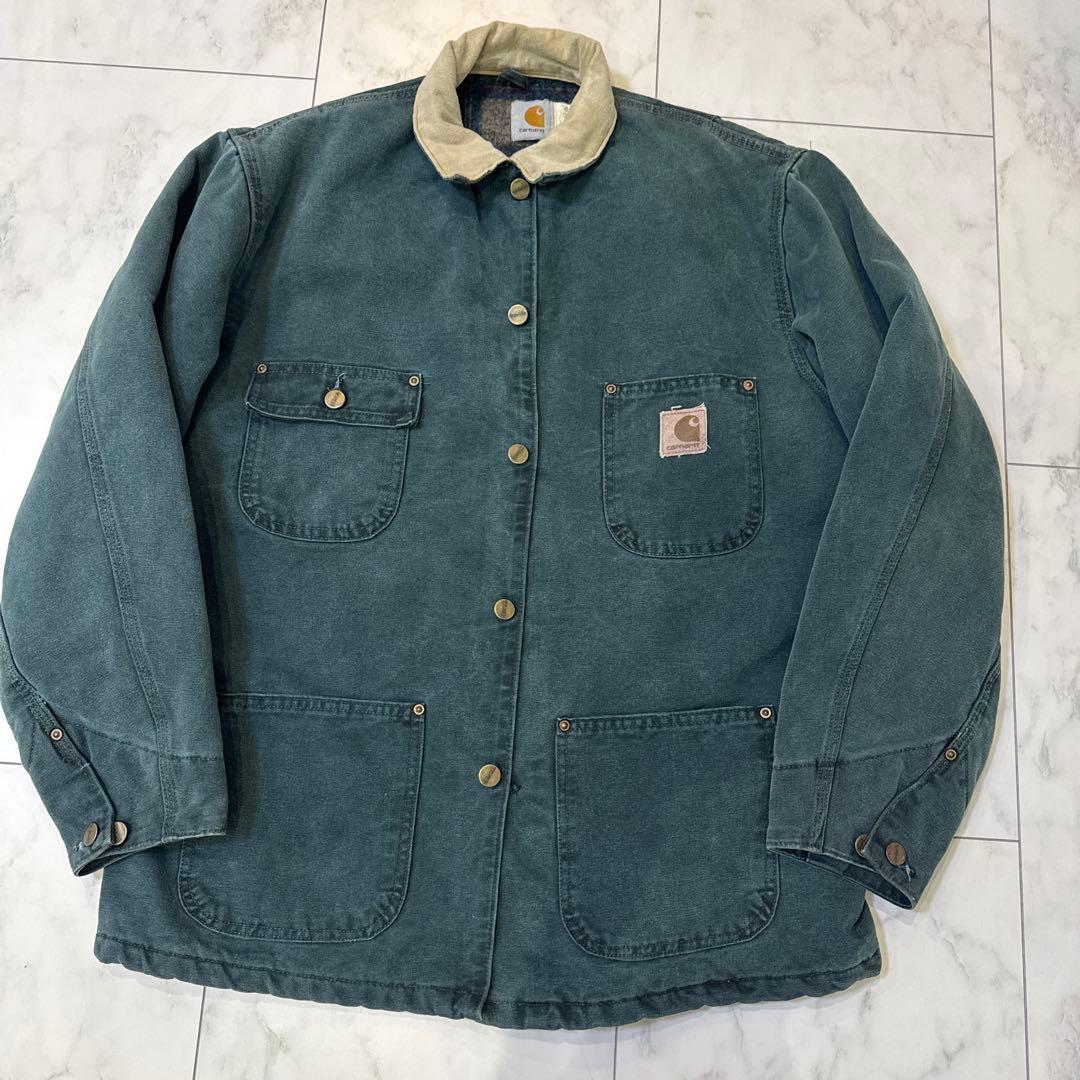 Carhartt グリーンデニムジャケット