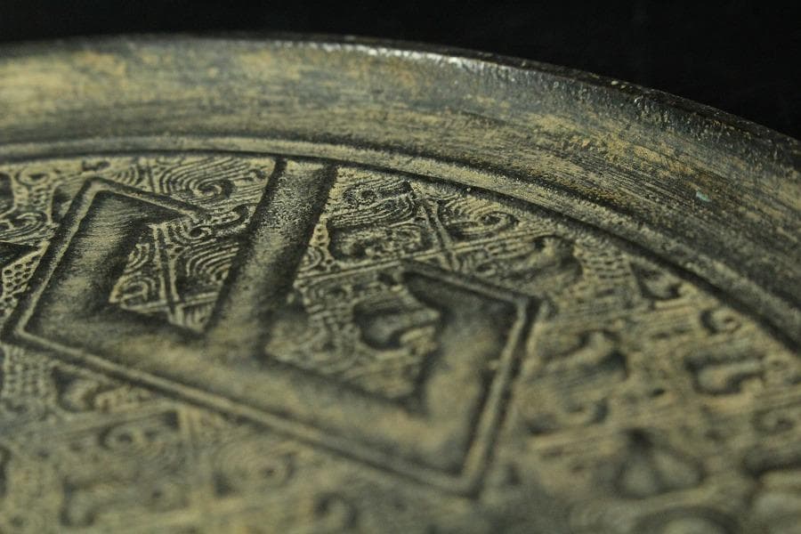 古鏡 饕餮紋 銅鏡(K-YC579