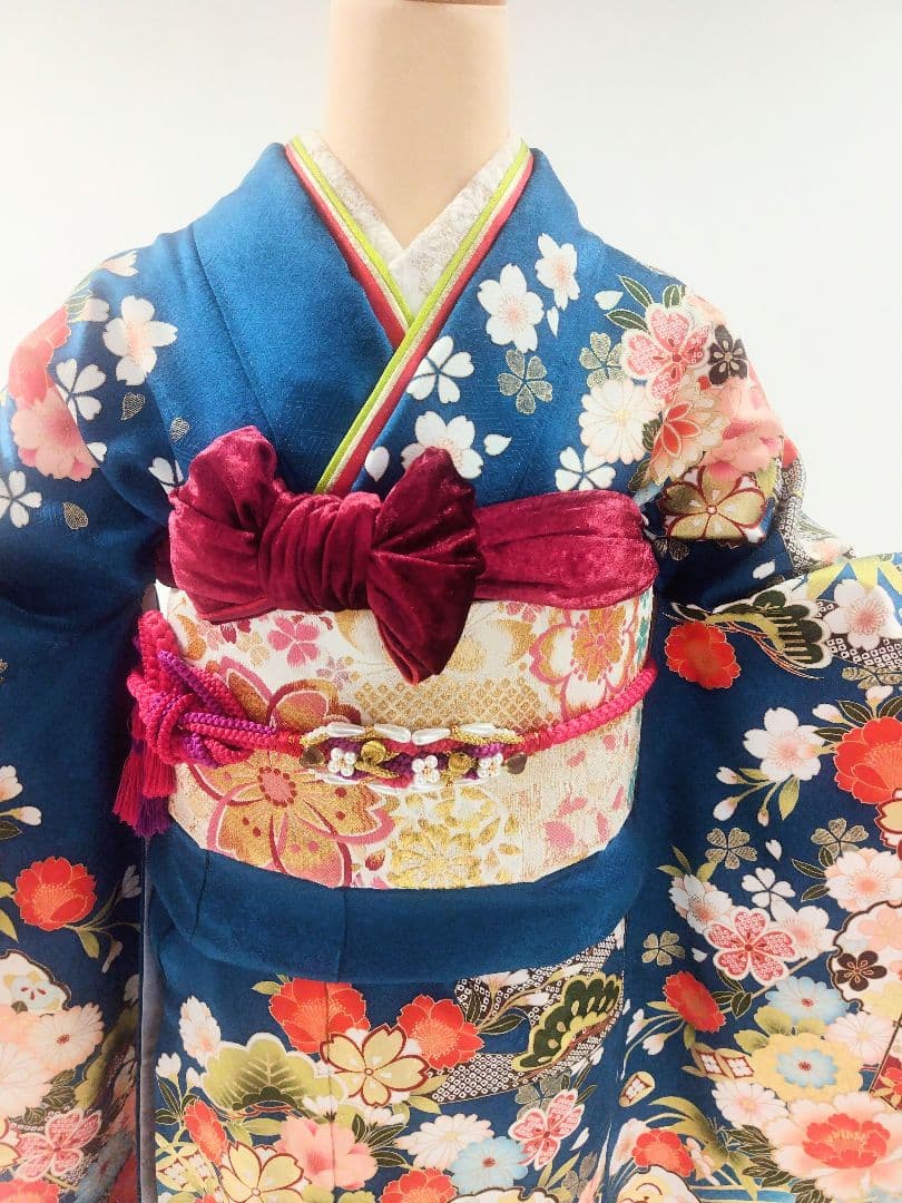 振袖フルセット‼️ターコイズブルーで素敵なお色
