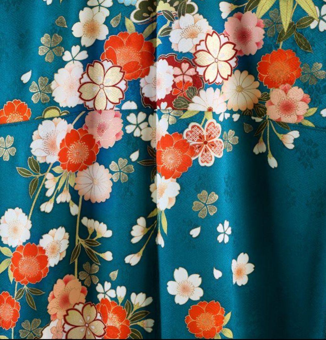 振袖フルセット‼️ターコイズブルーで素敵なお色