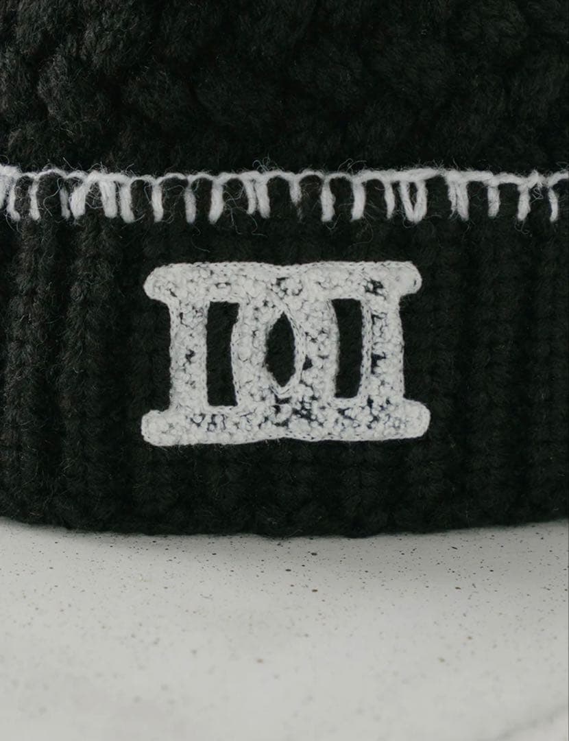 最終お値下げ‼️ダーリッチ DDロゴバスケットニットビーニー ブラック