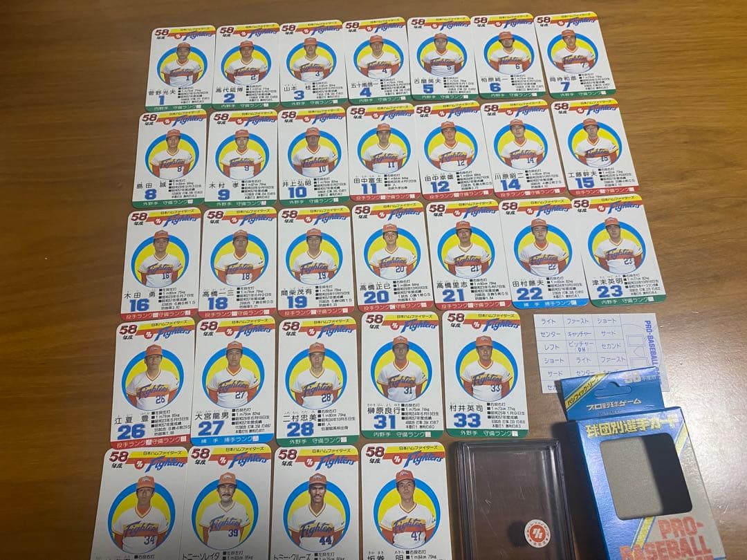 タカラ　プロ野球ゲーム　57 58 59年度　日本ハム