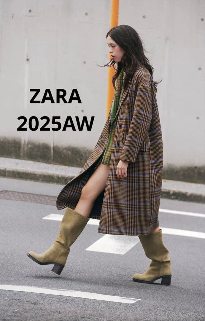 ZARA チェックコート チェスターコート ロングコート 完売品 L
