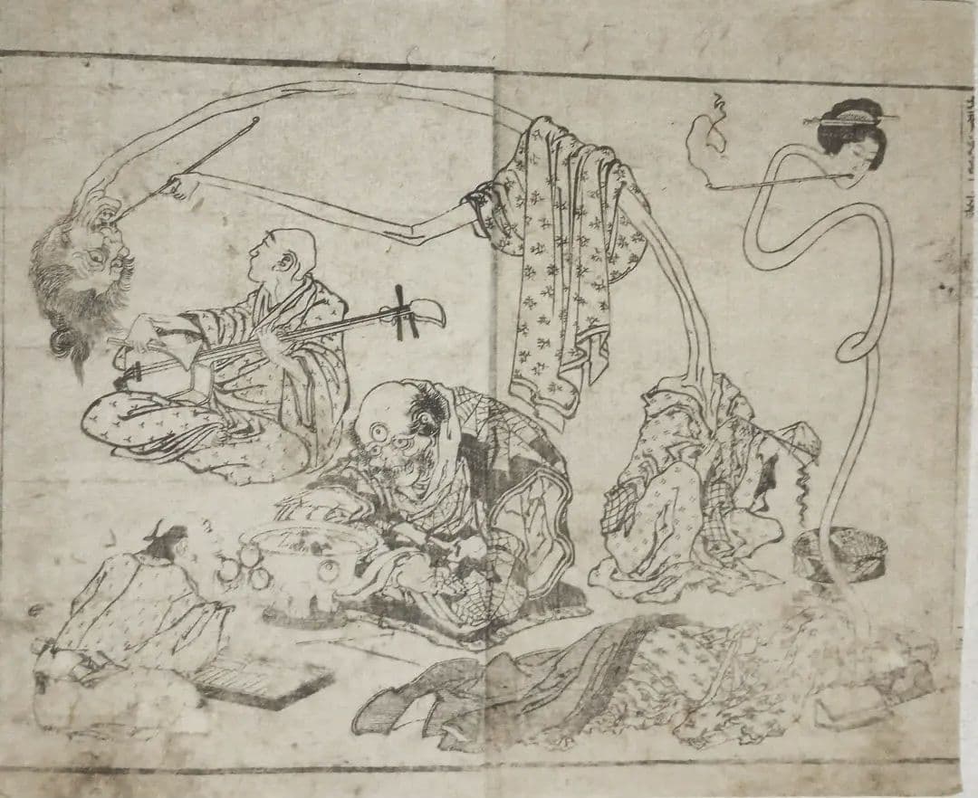 合巻、比奈乃都大内譚８編上下2冊版画本 種彦著、歌川芳虎画慶応2年出版オマケ付き