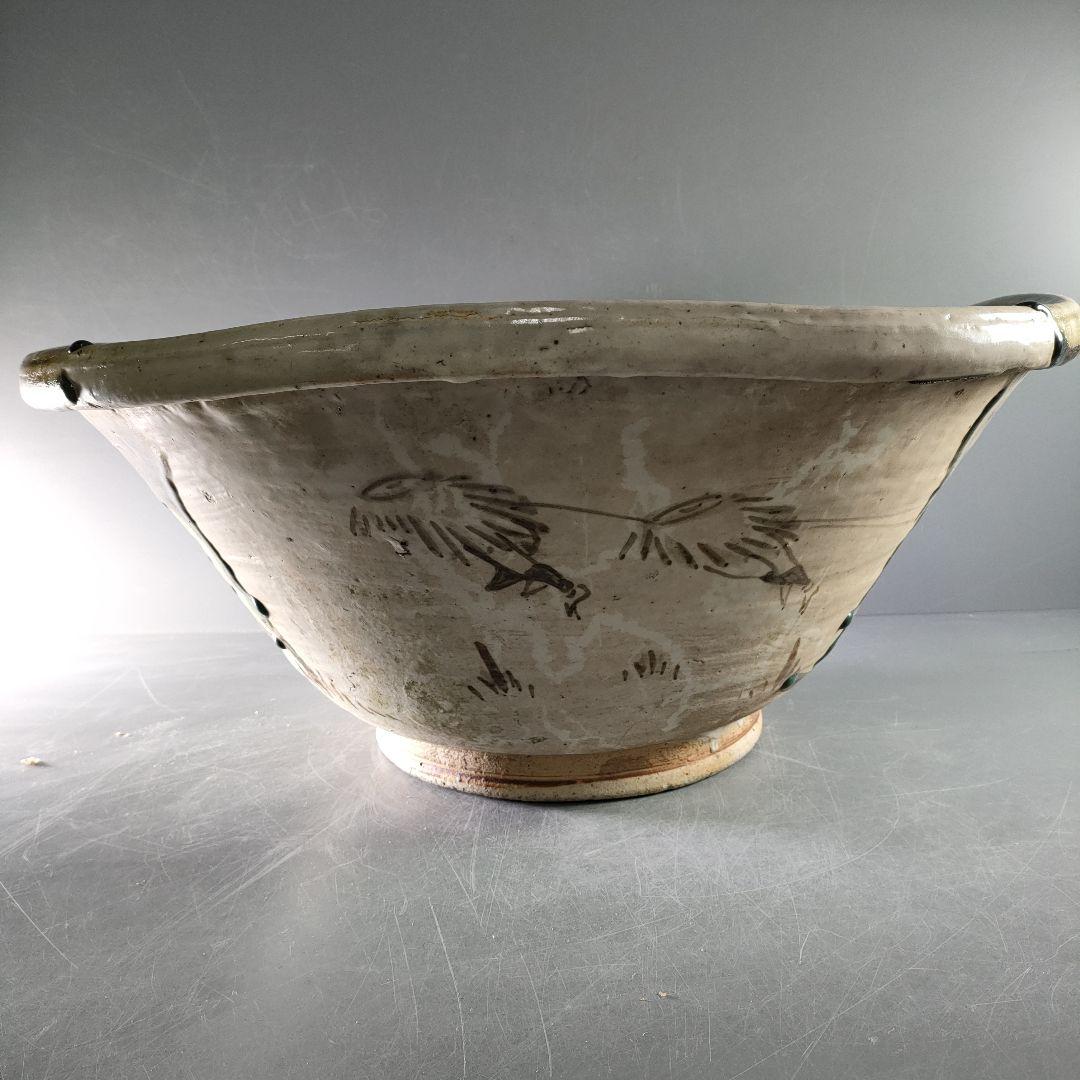 A887-4/織部大鉢/盛鉢/飾鉢/向付/