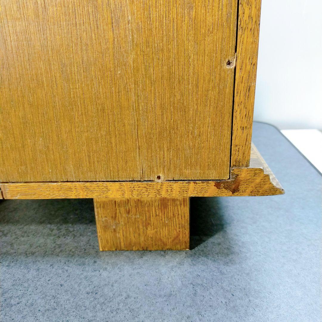 オーク材 ミニキャビネット 棚 コンソール アンティーク ヴィンテージ