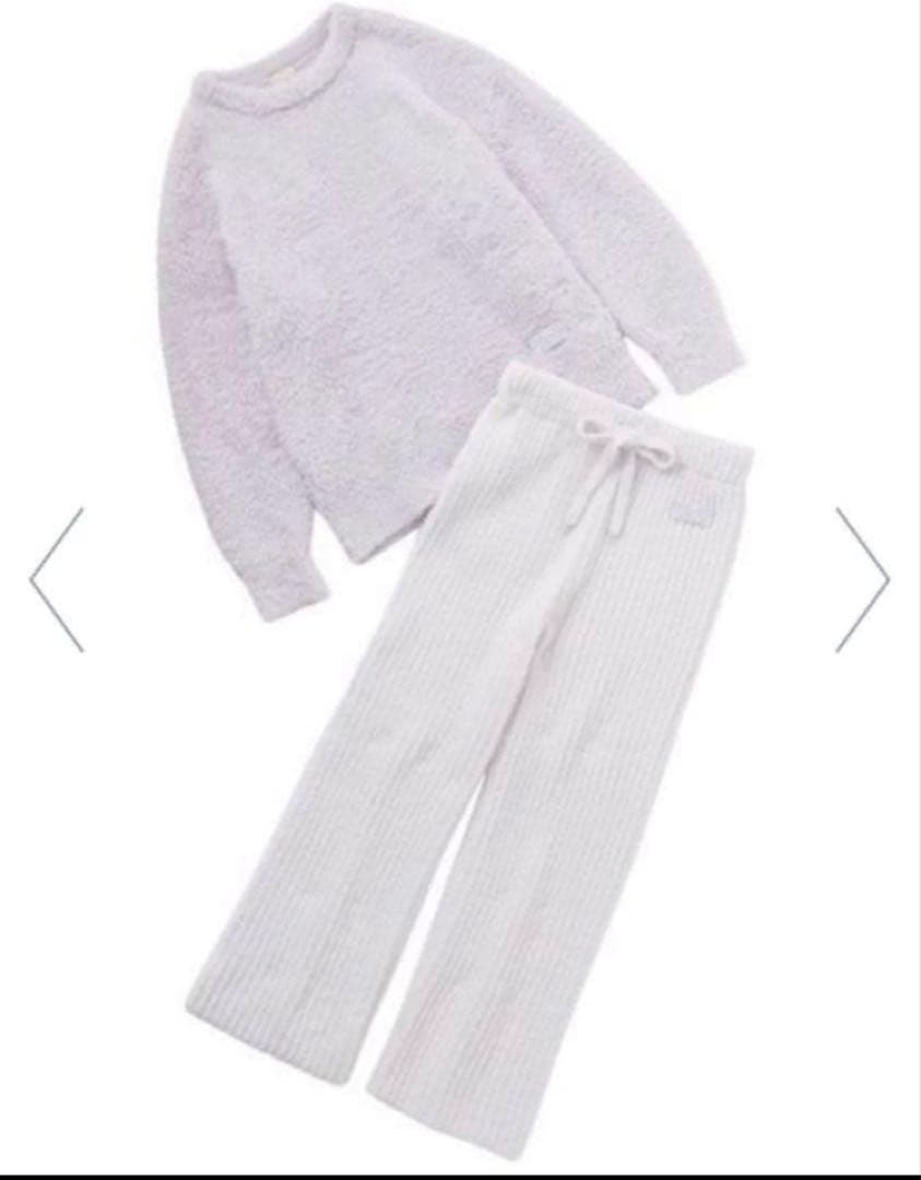 新品タグ付き　ジェラートプルオーバー＆パウダーリブロングパンツセット　ホワイト