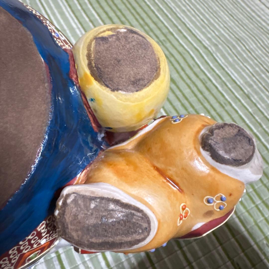 九谷焼　九谷　恵比須　大黒天　焼き物　置物　工芸品　七福神　恵比寿　レトロ