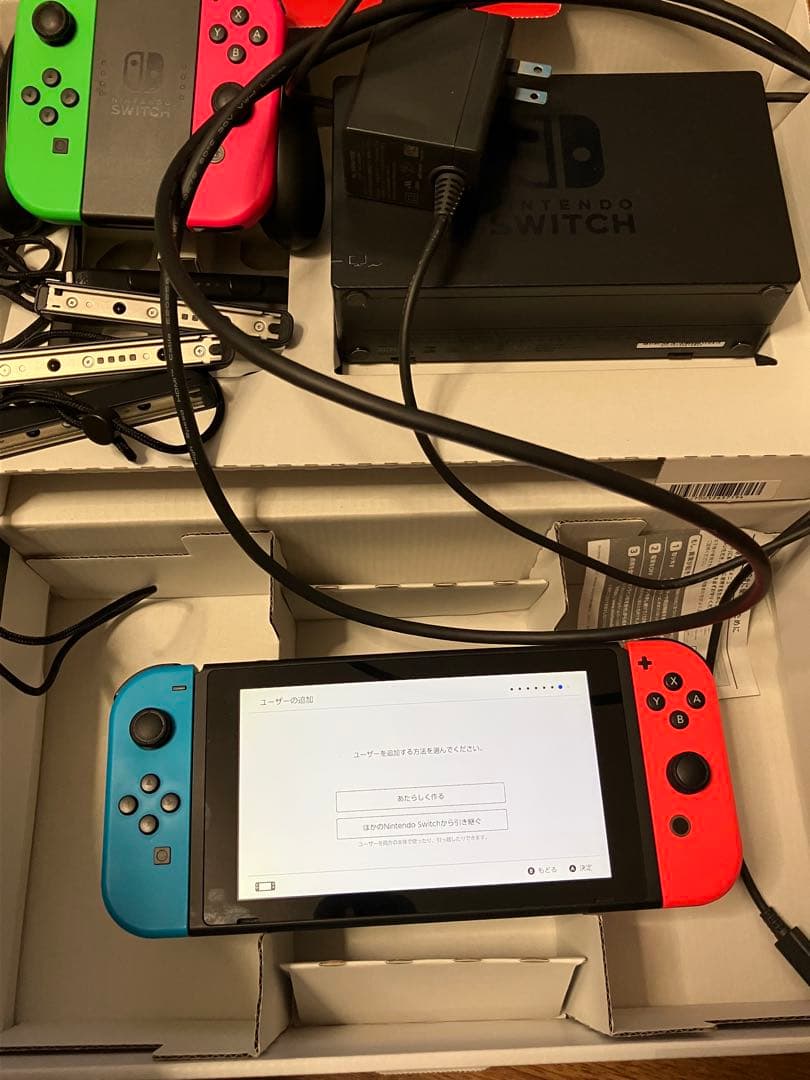 Nintendo Switch本体 +ジョイコン、有線マイク、マイクカバーセット