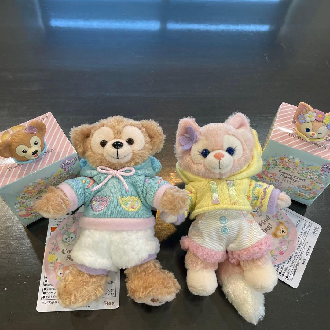 カムファインドスプリング　ぬいぐるみバッジ　リング　リーナベル　ダッフィー