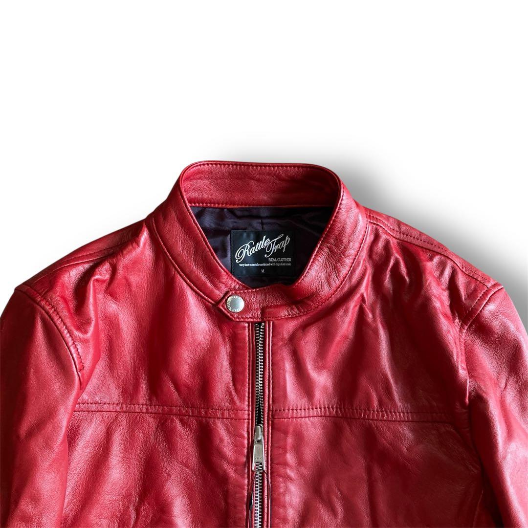 【新品未使用】 Rattle Trap メンズビギ 羊革 シングルライダース M