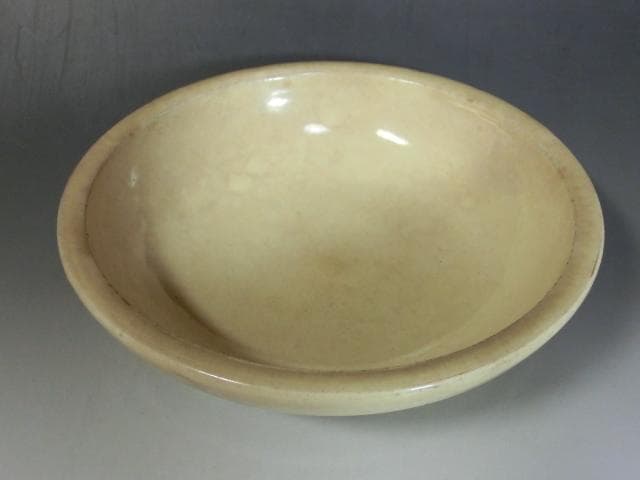 鉢■瀬戸石皿 古い黄瀬戸 深皿 菓子器 お茶菓子鉢 古美術 時代物 骨董品■