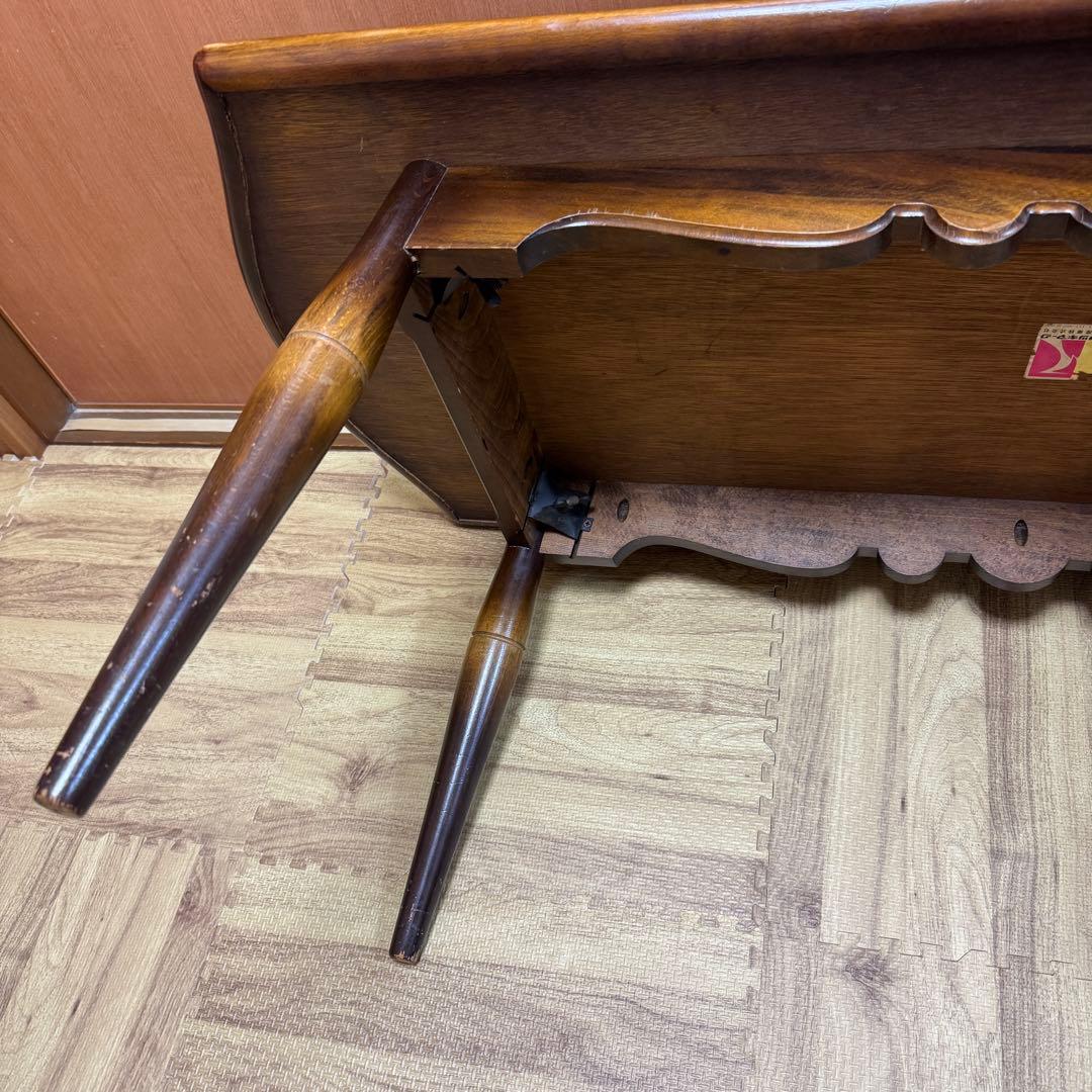 飛騨産業　キツツキマーク　アンティーク 木製テーブル　　ローテーブル