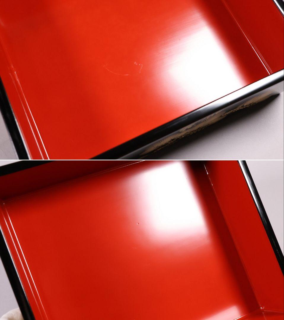 輪島塗 森漆器店 沈金 丸に蔦家紋 松竹梅 五段重箱 黒 朱 木製【MB57】