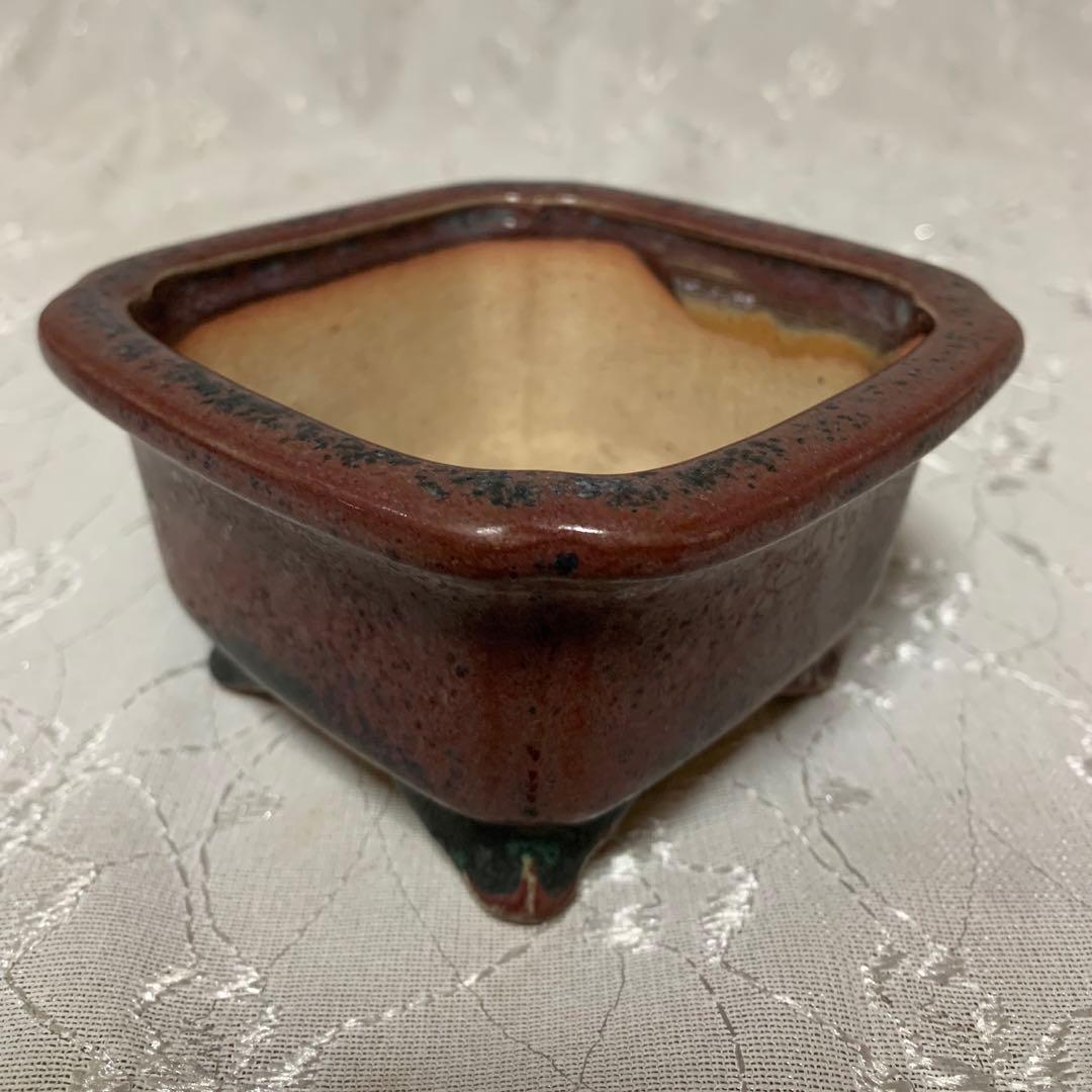 燿山　正方　深め　盆栽鉢