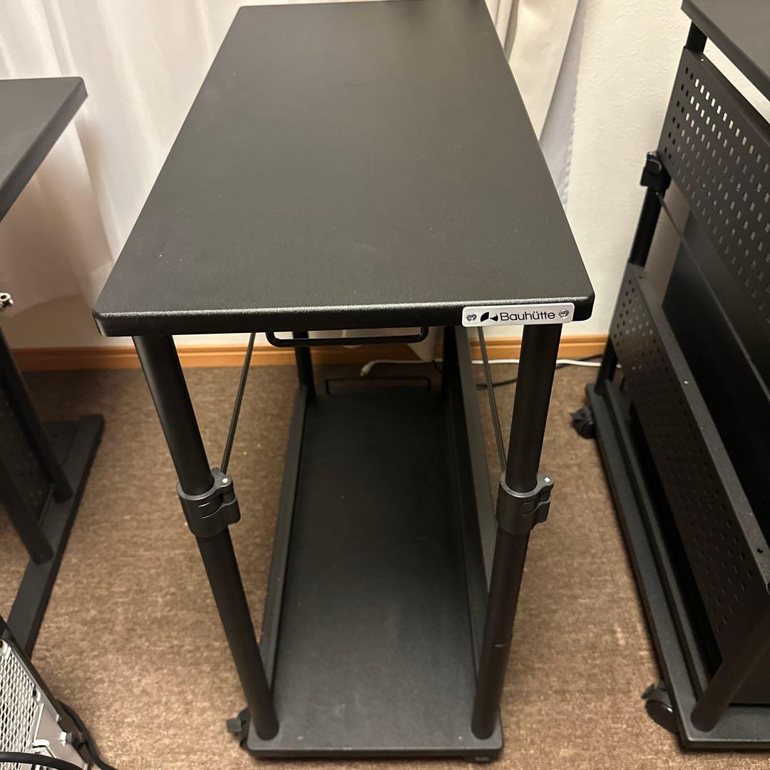 Bauhutte バウヒュッテ　昇降式　L字デスク　パソコンラック