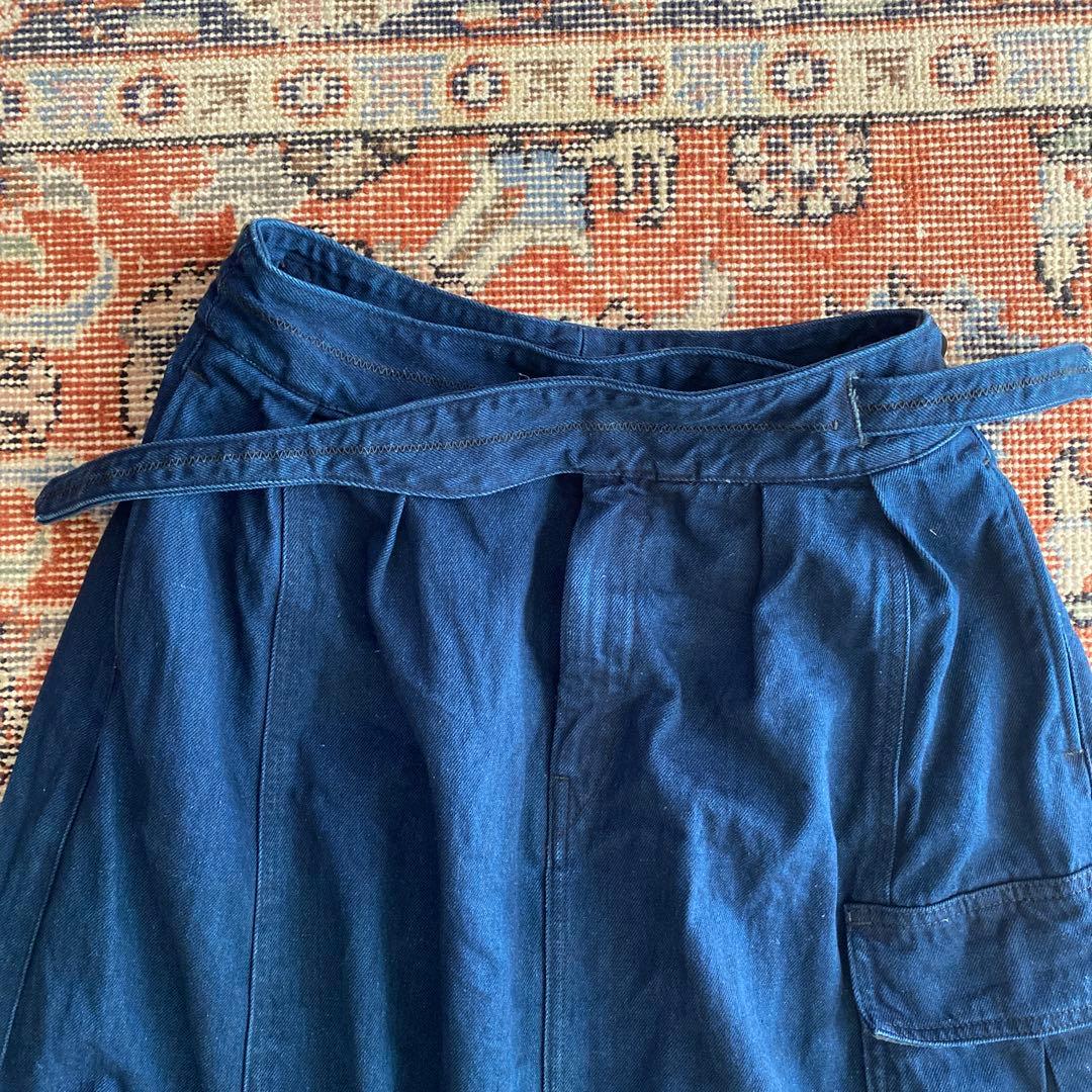 キャピタルKAPTAL デニムスカート インディゴ