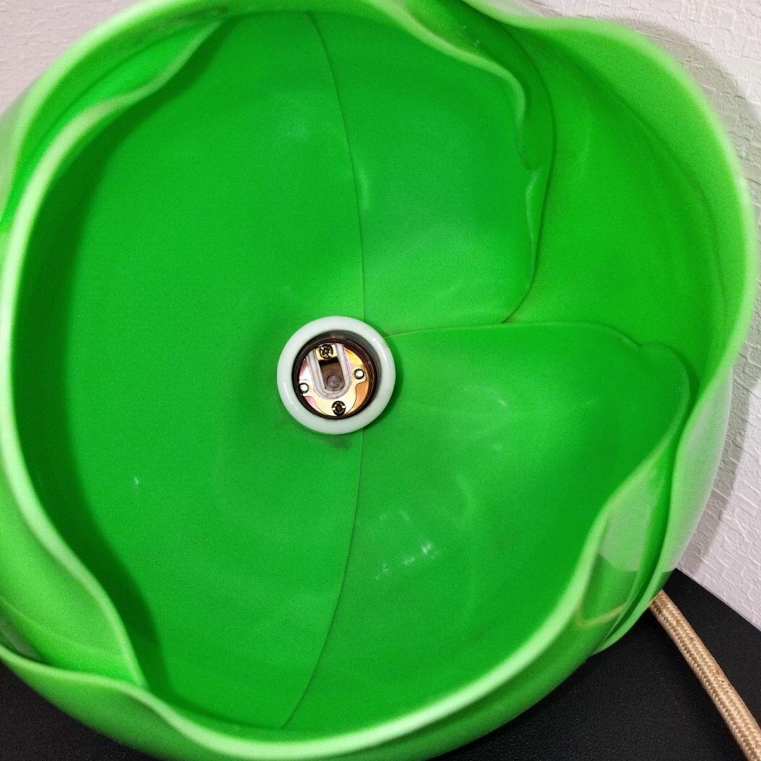 昭和レトロ レトロポップチューリップ型の電気傘 ライト 緑