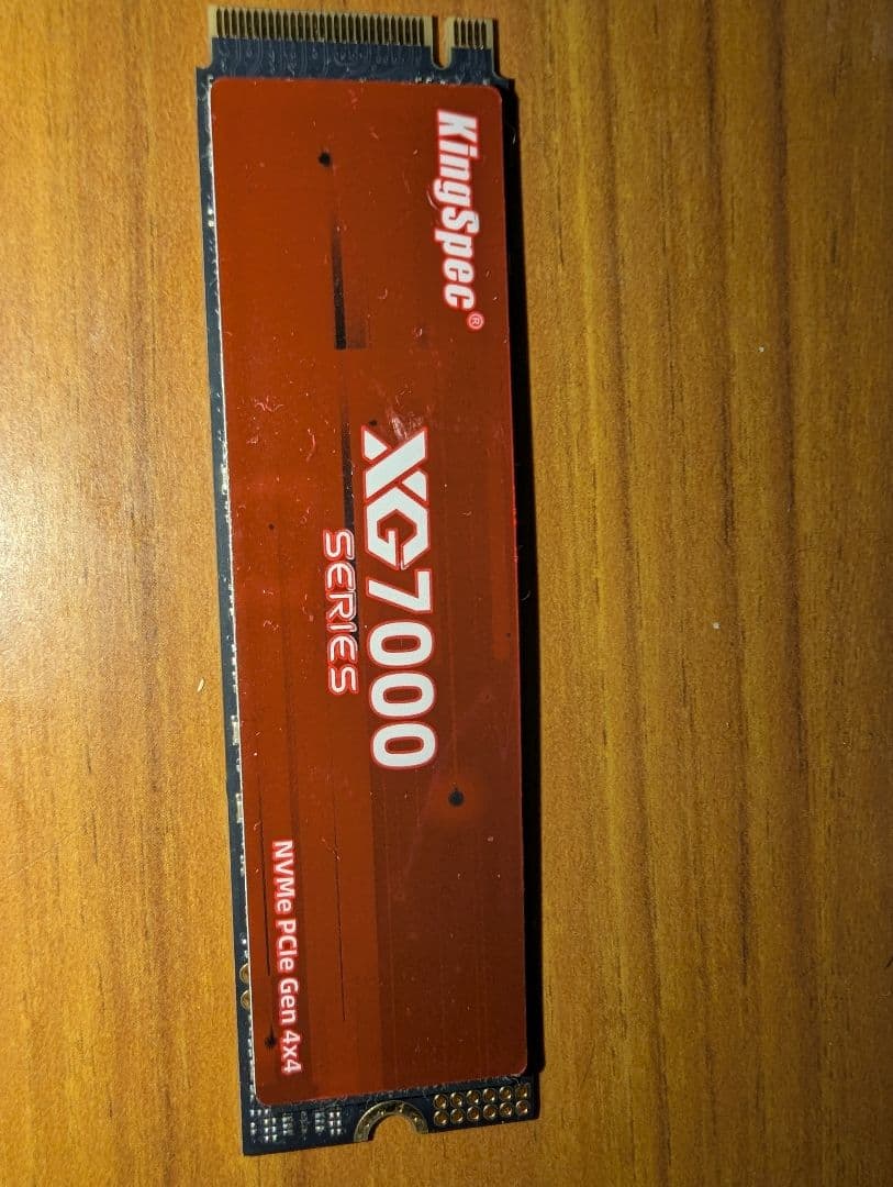 KingSpec XG7000 2TB SSD　稼働確認のみ