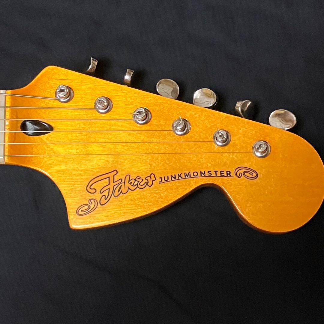 ジャンク 改造 ヒビあり コンポーネントギター ジャズマスタータイプ ゴールド