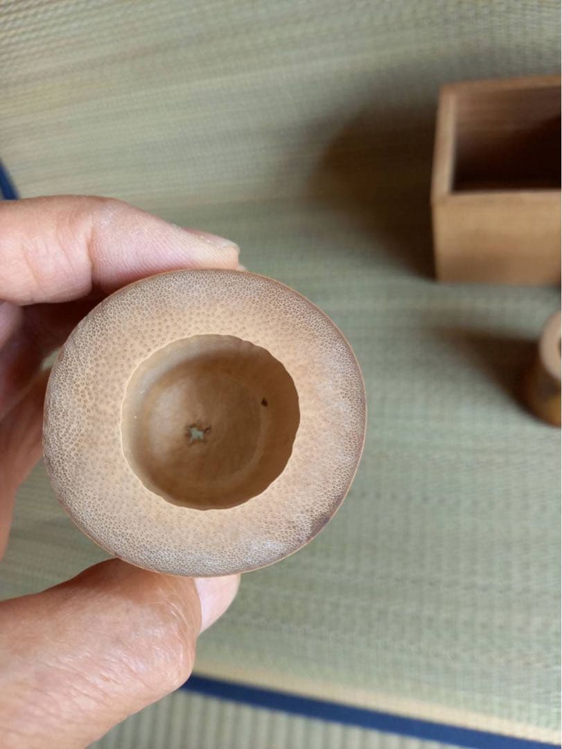 茶道具 竹一双 蓋置 共箱 ふたおき